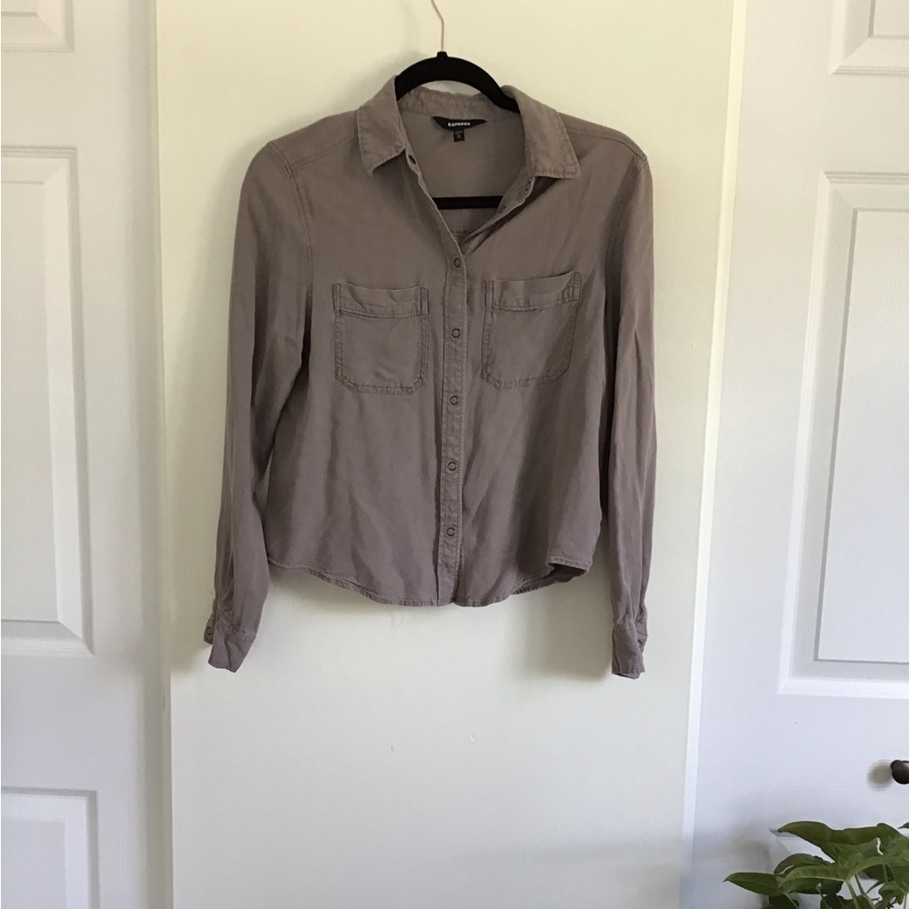 Express mauve button up shirt - XS